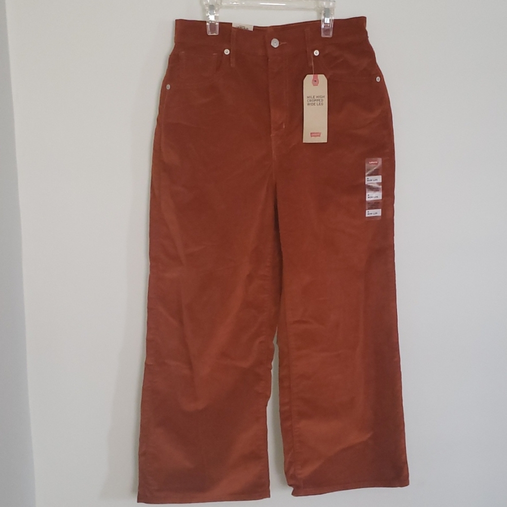 Levi’s Burnt Orange Mile High Wide Leg Jeans - Picture 2 of 5